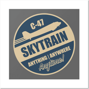 C-47 Skytrain (Small logo) Posters and Art